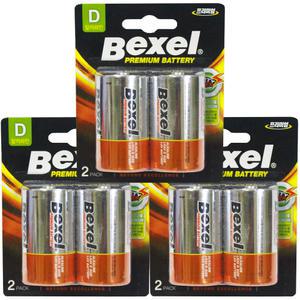 벡셀 알카라인 카드 D형 건전지 6알