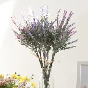 라벤더 조화 펀 픽 번들 45cm (5개입) 3컬러 인테리어 꽃 장식 소품 촬영 꾸미기