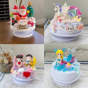 나만의 오르골 만들기 세트 5종 데코덴 입체파츠 장식인형 피규어 꾸미기 글루 생크림