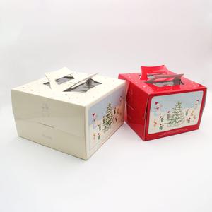 크리스마스 케이크상자 50개 1호/2호 쉬폰 크리스마스 케이크박스