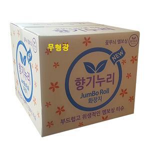 향기누리 1겹데코엠보싱(210m) 점보롤화장지 1box 16롤
