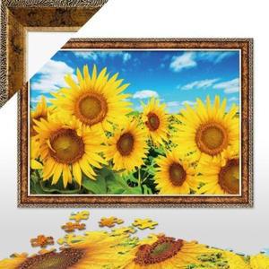 [핫트랙스]500피스퍼즐 해바라기들판 + 앤틱골드 액자세트