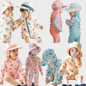 유아 아동 키즈 여아 아기 수영복 래쉬가드 플랩캡 수영모자 비치가운 아쿠아슈즈