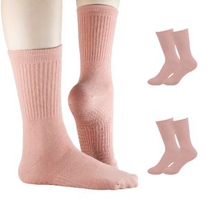 크로커다일 여성용 필라우 전체넌슬립 중목 요가 양말 CD203, 핑크, 3족