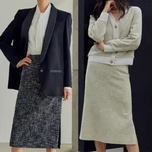 [런칭가 139000원] 모덴 트위드 슬릿 스커트