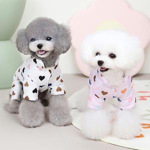 뿅뿅하트 강아지 패딩 올인원 / 겨울 올인원 기모 애견