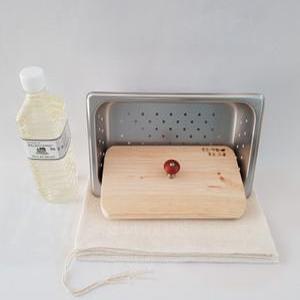 가정용두부만들기세트. 천연 간수500ml+스텐레스두부틀(2모용)+보자기+주머니.s05-2