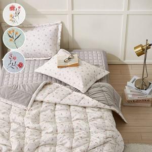 [올리버하우스]몰리 단면 극세사 차렵이불+베개커버 베개세트 SS슈퍼싱글