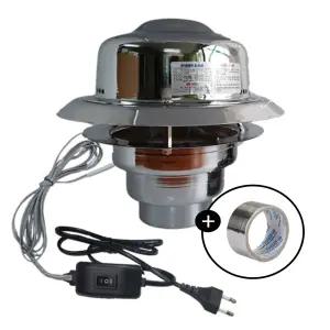 가스배출기 HE-107 펠릿 화목난로 환기 배출 환기팬 굴뚝연기 배출기