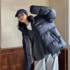 [셀러허브]여성 캐주얼 원픽 숏패딩 무지 패딩 검정패딩 숏 기장 (9651805)