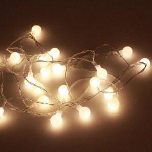 [스투피드]LED 앵두 건전지(밧데리)전구 20P (웜노랑)