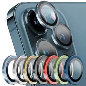 고부기 아이폰 풀커버 투명 강화유리 메탈링 카메라 렌즈 액정보호 필름 2매 사생활보호 지문방지 프라이버시 17 / 16 / 15 / 14 / 13 / 프로 / 프로맥스 / 미니