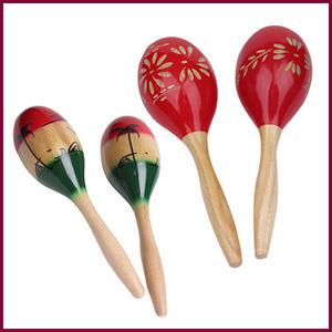 야자수 원목 마라카스 라틴 타악기 나무 우드마라카스