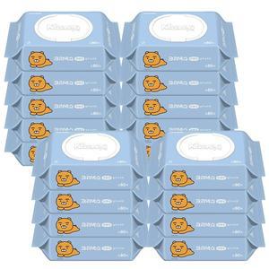 크리넥스 수앤수 카카오 물티슈 캡형 80매 (라이언) x18개