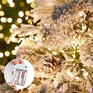 [텐바이텐]LED 지네 전구 100P 검정선 웜등 5M 건전지형 조명