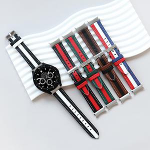 타임스토리 디먼트 갤럭시워치6 5 4 3 호환 알뤼르 3선 날개형 가죽 스트랩 시계줄 밴드 20mm 디먼트 리치