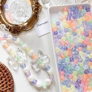 [15g]8mm 샤이닝 라이트 파스텔 믹스볼 AGB108 비즈키링 핸드폰스트랩 구슬 재료
