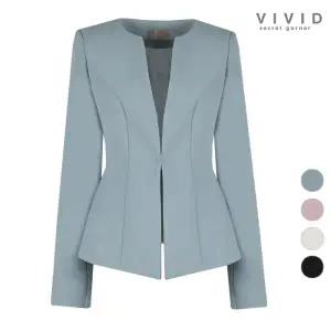[비비드 시크릿가너]여성 노카라 절개라인 봄가을 정장자켓