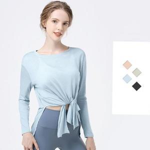 [OFK59MN5]커버업 상의 티셔츠 요가복 여성 트레이닝복