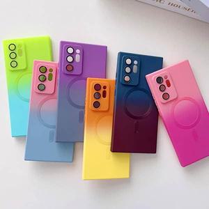 [수나르]갤럭시노트20 노트10 플러스 울트라 풀커버 투톤 그라데이션 맥세이프 슬림 소프트 젤리 핸드폰