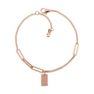 갤러리아 여자 14K 팔찌 체인 클립 금팔찌 엔틱 스퀘어