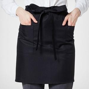 허리형 숏 엉덩이덮개 앞치마 블랙 식당 주방 음식점