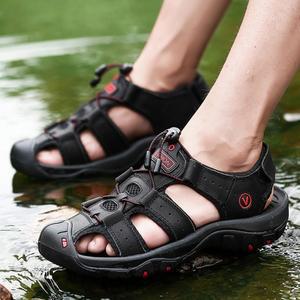 가죽 남자 샌들 4컬러 슬리퍼 스포츠 남성샌 트레킹 샌달 등산샌