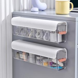 칸막이 부착식 소품 정리 수납함 벽걸이 무타공 슬라이딩 칸막이 소품 정리함