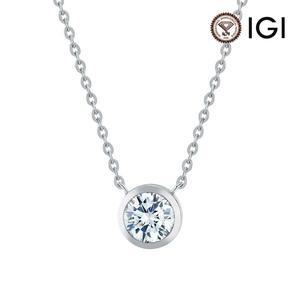 [한국금다이아몬드]연말특가 14k 5부 랩 다이아몬드 베젤 목걸이 IGI D VS1