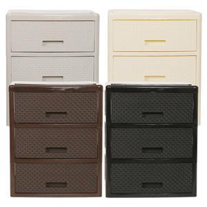 4536 3단 라탄 서랍장 플라스틱서랍장 수납장 사물함