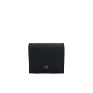 [엘러브] 새상품  24SS 클래식 반지갑 블랙 모노크롬 램스킨 4ET1082