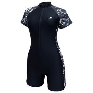 닉스원 여자 아쿠아 NSW-4371BK 반신수영복 반팔집업