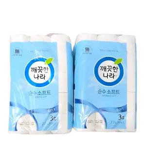 깨끗한나라 순수 소프트 27M 30롤 x 2팩