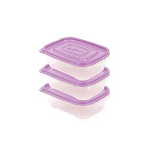 락앤락 HLE6200 이지락 밀폐용기 270ML 3개입 보라색