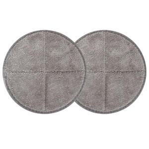 휴스톰 물걸레청소기 호환 원형 극세사 물걸레패드 그레이 2개