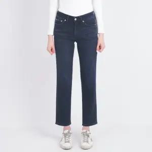 [캘빈클라인]캘빈클라인 여성 청바지 기모 앵클 슬림 스트레이트 다크블루