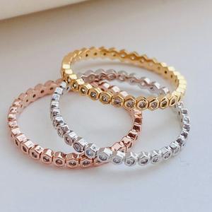 허니 육각 큐빅 반지 ( 애끼 반지 3호부터 19호까지 )