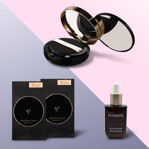 55)_이자녹스 듀얼커버 쿠션 파운데이션 본품1개+리필2개+시카콜라겐 리프팅 앰플30ml 1개