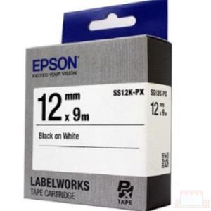 라벨테이프 백색 흑색문자 5개입 앱손라벨프린터 엡손라벨기테이프