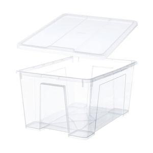 [마켓비]이케아 SAMLA 삼라 수납함+뚜껑 45L 투명 56x39x28cm/정리함/리빙박스/수납박스