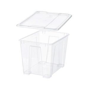 [마켓비]이케아 SAMLA 삼라 수납함+뚜껑 22L 투명 39x28x28cm/정리함/리빙박스/수납박스