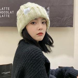 [기타]파스텔비니 뜨개 왕골지 연보라 꽈배기 커플모자