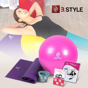[비에스] 코어운동세트! (케틀벨6 + 요가매트6mm(퍼플) + 짐볼65cm(핑크) + 코어운동소책자)