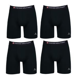 스위스밀리터리 남자팬티 롱 드로즈 속옷/ 블랙 [4개]