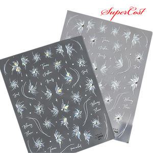 네일아트 머메이드 진주꽃 홀로그램 엠보 스티커 2종