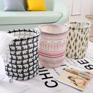 라운드 더러운 옷 바구니 휴대용 패브릭 세탁물 햄퍼 접이식 방수 다기능 보관함 잡화