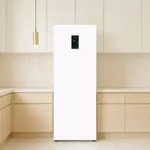 쿠잉 스탠드형 김치냉장고 K120SHB 화이트 1도어 슬림 소형 미니 냉장 냉동 겸용