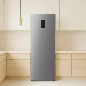 쿠잉 스탠드형 김치냉장고 K120SHB 다크실버 1도어 슬림 소형 미니 냉장 냉동 겸용