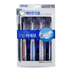 (메디안 잇몸과학 깃털미세모칫솔4개입) 메디안 프리미엄 잇몸과학 칫솔 깃털 미세모 저자극 치솔/치아