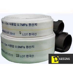 [대성기계] 국가검정품/내압력과 파단압력이 놓은 소방호스/40A/65A/이중피/옥내소화전호스/소방호수